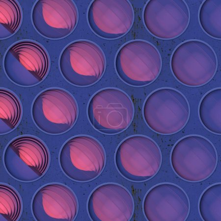 Foto de 3d representación de ilustración digital de un patrón geométrico abstracto con un gradiente de lujo. Fondo de arte geométrico. Concepto creativo - Imagen libre de derechos