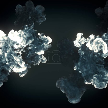 Photo for Highly realistic chemical smoke explosions. Trendy template. 3d rendering digital illustration - Royalty Free Image
