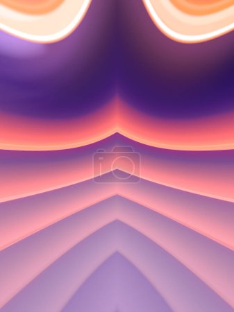 Photo for Rounded lines of neon color. Geometric background. Pattern for decoration design. Abstract creative concept. 3d rendering digital illustration - Royalty Free Image