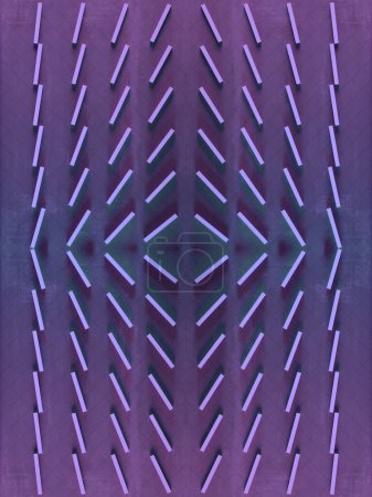Photo for Hypnotic background with symmetrical pattern of rectangular shapes. Abstract 3d rendering digital illustration - Royalty Free Image