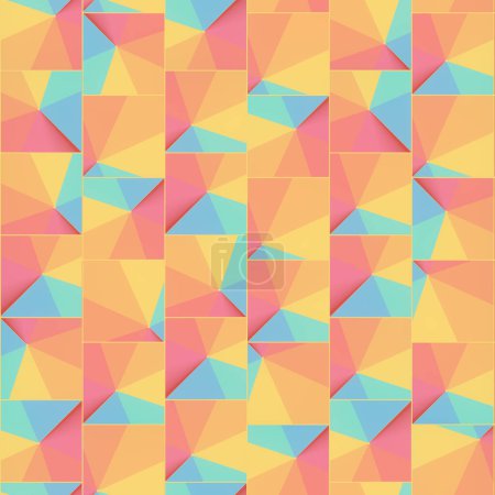 Photo for Geometric background with fancy stepped gradient. Bright abstract digital illustration for the design of your project. 3d rendering - Royalty Free Image