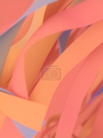 Photo for Multicolor wavy abstract background. Modern colorful digital illustration with depth of field effect. 3d rendering trendy concept art - Royalty Free Image