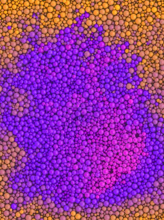 Photo for Digital background of colored particles on the surface. Pattern for decoration design. Abstract creative concept. 3d rendering illustration - Royalty Free Image