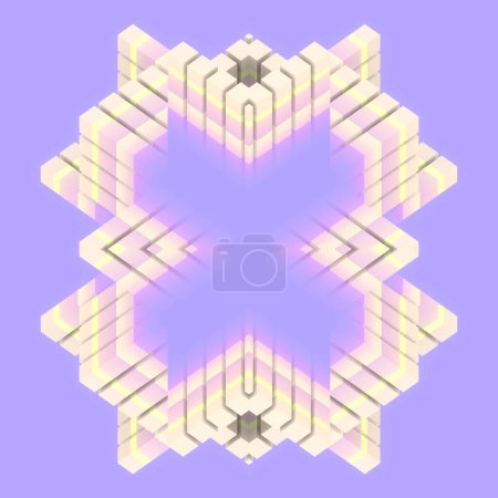 Photo for Trendy neon colored digital background with rectangular geometric shapes will attract your attention. 3d rendering illustration - Royalty Free Image