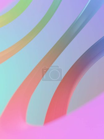 Foto de Fantásticamente colores pastel hélice. Antecedentes abstractos del arte generativo. 3d representación ilustración digital - Imagen libre de derechos