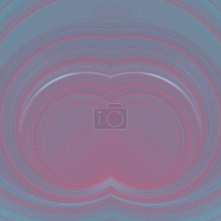 Photo for Abstract symmetrical background. Unique artistic composition with a bright and eye-catching pink and blue gradient. 3d rendering digital illustration - Royalty Free Image