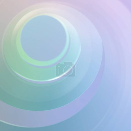 Foto de Patrón espiral creado por una serie de círculos concéntricos en diferentes tonos de azul y verde. Fondo visualmente atractivo que crea una sensación de profundidad y movimiento. Ilustración de representación 3d - Imagen libre de derechos