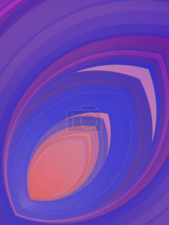 Photo for Bright and colorful abstract digital illustration depicting a large rotating blue-orange circle. Modern concept background. 3d rendering - Royalty Free Image