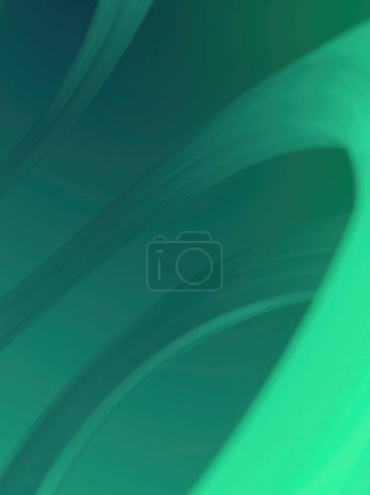 Photo for Pattern of curved green shapes with shiny stripes. Bright abstract background. Minimal creative design. 3d rendering digital illustration - Royalty Free Image