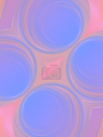 Photo for Bright and colorful abstract composition with a predominantly blue background. The blue color is complemented by a pink hue, creating a visual contrast. 3d rendering digital illustration - Royalty Free Image