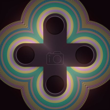 Photo for Abstract geometric digital illustration. Bright and light, creating a sense of depth and dimensionality in color. 3d rendering - Royalty Free Image