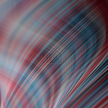 Foto de Primer plano de un patrón de onda multicolor de una serie de líneas curvas. 3d renderizado fondo ilustración digital - Imagen libre de derechos