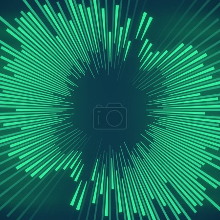 Téléchargez les photos : 3d rendu illustration numérique de motif vert abstrait coloré. Modèle dynamique et visuellement attrayant - en image libre de droit
