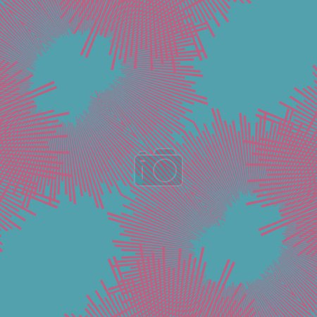 Téléchargez les photos : 3d rendu illustration numérique de motif rose abstrait coloré sur fond bleu. Modèle dynamique et visuellement attrayant - en image libre de droit