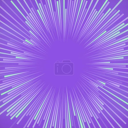 Téléchargez les photos : Fond violet avec motif circulaire lumineux de rayures au centre. Effet visuel dynamique. Style moderne et artistique. Illustration numérique de rendu 3D - en image libre de droit