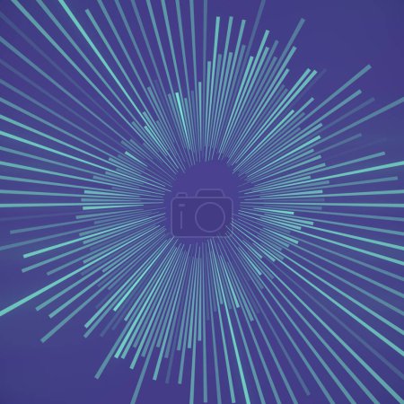 Téléchargez les photos : Fond violet avec un grand cercle bleu vif de lignes au centre. Composition dynamique et énergique. Illustration numérique de rendu 3D - en image libre de droit