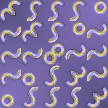 Photo for Purple background with an interesting and dynamic pattern of circles. 3d rendering digital illustration - Royalty Free Image