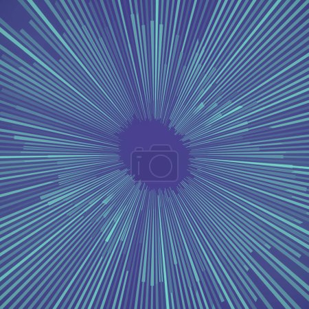 Téléchargez les photos : Fond violet avec un grand cercle de rayures bleues au centre. Composition dynamique et attrayante. Style abstrait et artistique. Illustration numérique de rendu 3D - en image libre de droit