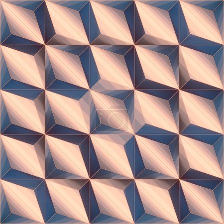 Téléchargez les photos : Fond envoûtant avec des motifs géométriques de polygones colorés. Illustration numérique de rendu 3D - en image libre de droit