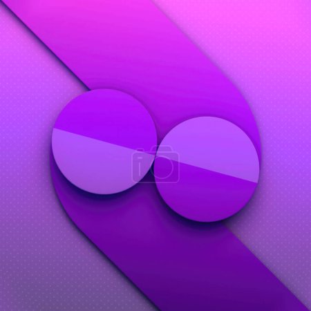 Foto de Gráficos modernos en tonos púrpura, donde formas geométricas simples se entrelazan para crear patrones fascinantes. 3d representación ilustración digital - Imagen libre de derechos