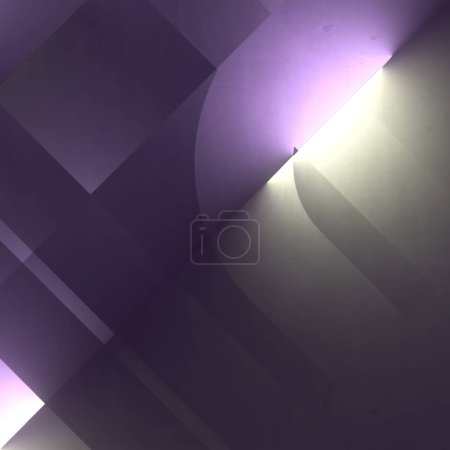 Foto de Patrón geométrico de luces fluorescentes brillantes en color neón. Estilo moderno y minimalista. 3d representación ilustración digital - Imagen libre de derechos
