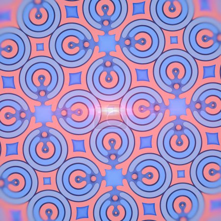 Foto de Un fascinante caleidoscopio de patrones de pastel. Array de intrincadas formas geométricas y gradientes fluidos. 3d representación ilustración digital - Imagen libre de derechos