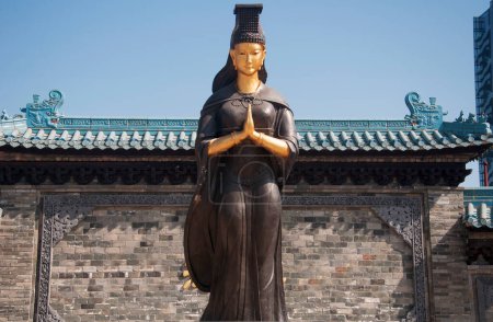 the goddess of the sea, Tian Hou, at the Chiwan Tian hou temple in Nanshan area of Shenzhen China.