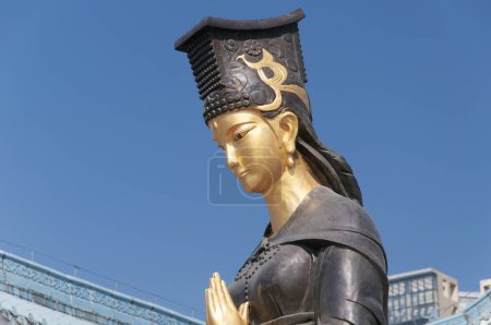 la diosa del mar, Tian Hou, en el templo de Chiwan Tian hou en el área de Nanshan de Shenzhen China.