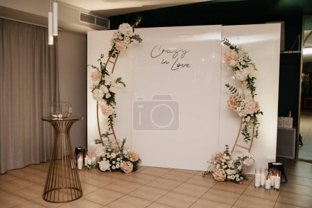 Photo zone for the wedding ceremony