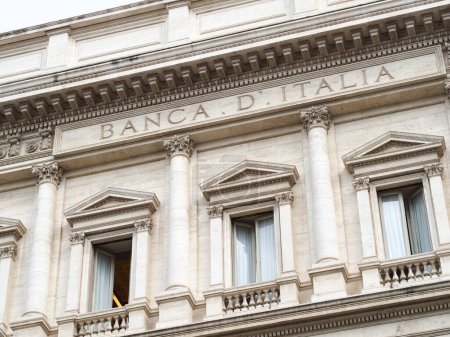Rome, Italy - May 17, 2022: Palazzo Koch, a Renaissance Revival palace on Via Nazionale in Rome, Italy and the current head office of the nation's central bank, the Banca d'Italia