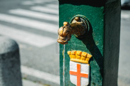 Drinking fountain in milan, italy