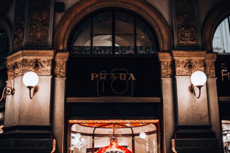 Photo for Shopping in Milan. Shop windows in the center of Milan during the Christmas holidays. Italia, Milano 25.12.2023. High quality photo - Royalty Free Image