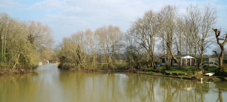 Foto de Río Ouse en Little Paxton Cambridgeshire - Imagen libre de derechos