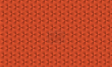 Ilustración de Patrón de degradado naranja y negro realista en 3D. Textura cubo moderno. patrón sin costuras Fondo. Repetir azulejos. Elementos volumétricos triangulares de diferente tamaño aleatorio. Ilustración 3D. EPS 10 - Imagen libre de derechos
