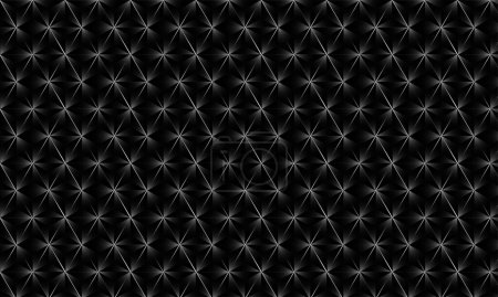 Ilustración de 3D realista negro con adornos patrón de gradiente. Textura cubo moderno. patrón sin costuras Fondo. Repetir azulejos. Elementos volumétricos triangulares de diferente tamaño aleatorio. Ilustración 3D. EPS 10 - Imagen libre de derechos
