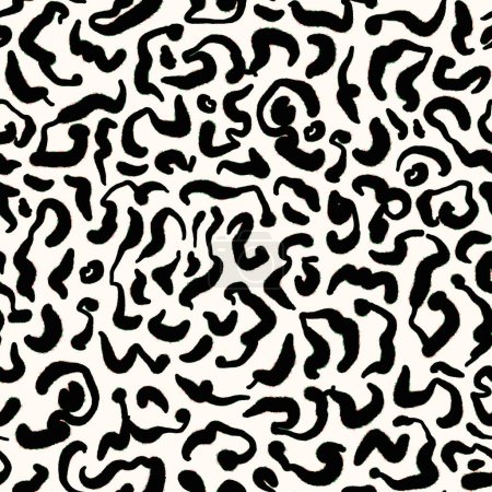 Ilustración de Piel animal abstracta patrón de repetición sin costuras sobre fondo blanco - Imagen libre de derechos