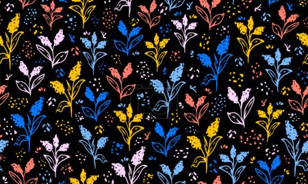 Ilustración de Patrón floral sin costuras para el fondo, ilustración de vectores - Imagen libre de derechos