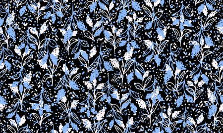 Ilustración de Patrón floral sin costuras para el fondo, ilustración de vectores - Imagen libre de derechos