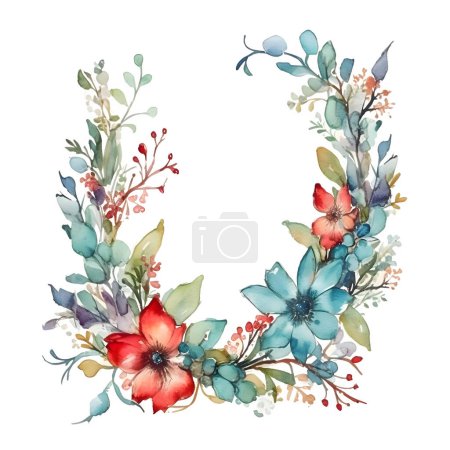 Foto de Diseño de marco floral Vintage digital con rosas; peonías; y hojas delicadas Fondo blanco - Imagen libre de derechos