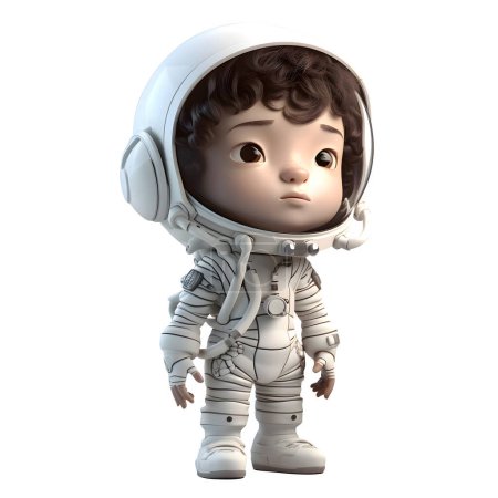 Téléchargez les photos : Possibilités infinies Astronaute 3D rendu sur fond blanc fond blanc - en image libre de droit