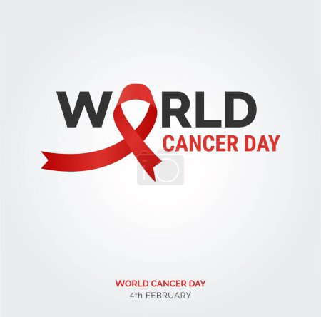 Illustration for 4th February World Cancer Day - Royalty Free Image