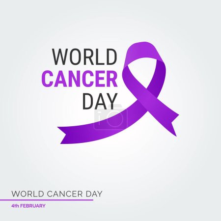 Ilustración de 4th February World Cancer Day - Imagen libre de derechos
