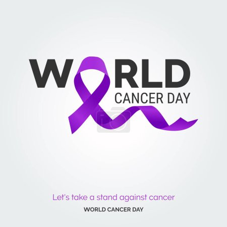 Téléchargez les illustrations : Lets take a stand against cancer - World Cancer Day - en licence libre de droit