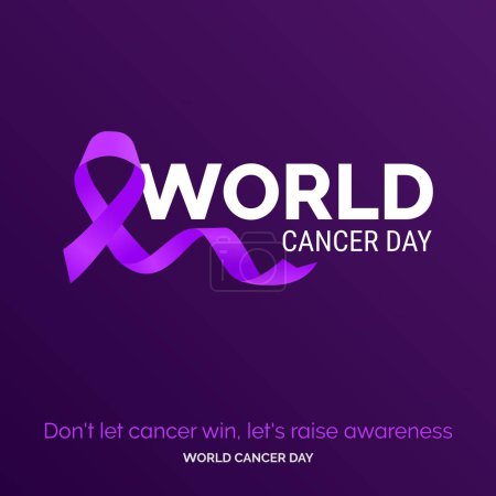 Téléchargez les illustrations : Don't let cancer win. let's raise awareness - World Cancer Day - en licence libre de droit