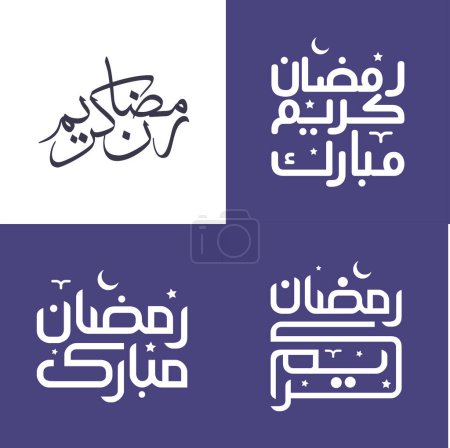 Téléchargez les illustrations : Pack vectoriel de calligraphie arabe pour les célébrations et festivités musulmanes. - en licence libre de droit
