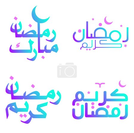 Téléchargez les illustrations : Mois islamique du jeûne : Gradient Ramadan Kareem Illustration vectorielle. - en licence libre de droit