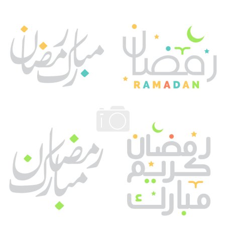 Illustration for Celebrate Ramadan Kareem with Elegant Vector Illustration of Arabic Calligraphy. - Royalty Free Image