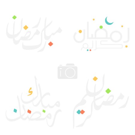 Ilustración de Caligrafía árabe Vector Ilustración para Ramadán Kareem Deseos y saludos. - Imagen libre de derechos
