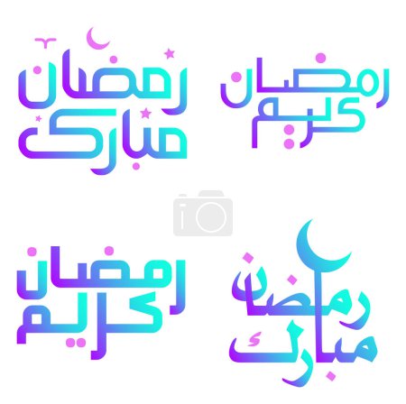 Illustration for Celebrate the Holy Month of Fasting with Gradient Ramadan Kareem Vector Illustration. - Royalty Free Image