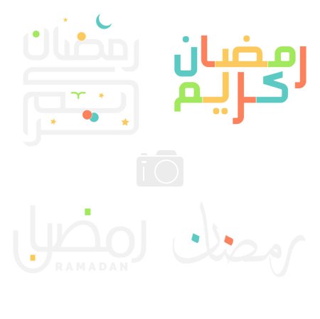 Illustration for Arabic Calligraphy Vector Illustration for Ramadan Kareem Greeting Cards. - Royalty Free Image